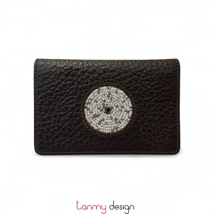 Ví da đựng card Doreen nâu 11*1*7,5 cm